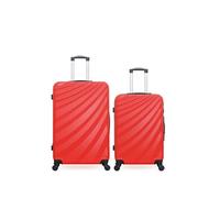 - lot de 2 - valise grand format et valise weekend danube - rouge