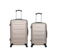 Lot de 2 - Valise grand format et valise weekend ELBE - beige - WAVE PARIS