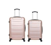 Lot de 2 - Valise grand format et valise weekend ELBE - rose - WAVE PARIS