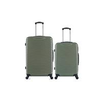 - lot de 2 - valise grand format et valise weekend etna - kaki