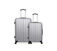 Lot de 2 - valise grand format et valise weekend fogo - gris