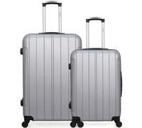 Lot de 2 - valise grand format et valise weekend fogo - gris