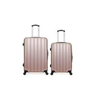 hero - lot de 2 - valise grand format et valise weekend himalaya - rose dore rose dore G