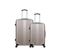 - lot de 2 - valise grand format et valise weekend lipari - beige