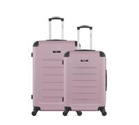 lot de 2 valise grand format et weekend opera rose dore rose dore
