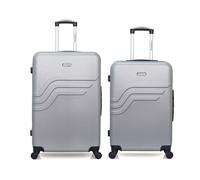 Lot de 2 - Valise grand format et valise weekend QUEENS - gris - AMERICAN TRAVEL