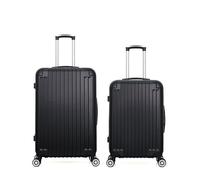 Lot de 2 - Valise grand format et valise weekend TAGE - noir - WAVE PARIS