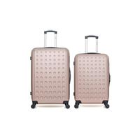 hero - lot de 2 - valise grand format et valise weekend taurus - rose dore rose dore G