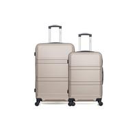 hero - lot de 2 - valise grand format et valise weekend utah - beige beige G