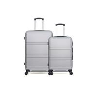 - lot de 2 - valise grand format et valise weekend utah - gris