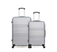 hero - lot de 2 - valise grand format et valise weekend utah - gris gris G
