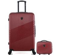 lot de 2 - valise grand format et vanity peter - bordeaux bordeaux G