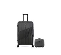 lot de 2 - valise grand format et vanity peter - gris fonce
