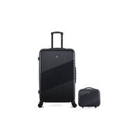 lot de 2 - valise grand format et vanity peter - noir