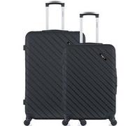 lot de 2 valise grand format et weekend cité noir noir G