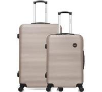 lot de 2 valise grand format et weekend london beige beige G
