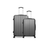 lot de 2 valise grand format et weekend napoli gris fonce