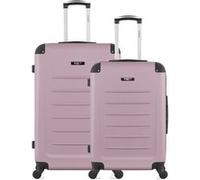lot de 2 valise grand format et weekend opera rose dore rose dore