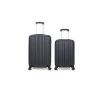 - lot de 2 - valise weekend et valise cabine alpes - noir