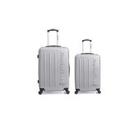Valise - AMERICAN TRAVEL - BRONX - Lot de 2 - Gris - Coque rigide ABS - 4 roulettes