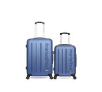 american travel - lot de 2 - valise weekend et valise cabine bronx - marine marine G
