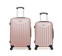 Lot de 2 - Valise weekend et valise cabine BROOKLYN - rose - AMERICAN TRAVEL