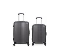 hero - lot de 2 - valise weekend et valise cabine carpates - gris fonce gris fonce G
