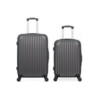 hero - lot de 2 - valise weekend et valise cabine carpates - gris fonce gris fonce G