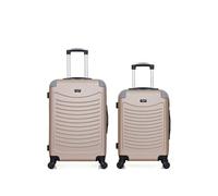 - lot de 2 - valise weekend et valise cabine congo - beige
