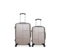 - lot de 2 - valise weekend et valise cabine coronado - beige