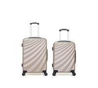 - lot de 2 valises week-end et cabine danube - beige