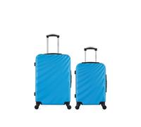 - lot de 2 - valise weekend et valise cabine danube - bleu