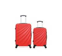 - lot de 2 - valise weekend et valise cabine danube - rouge