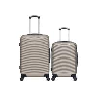 hero - lot de 2 valises weekend et cabine abs etna - beige beige