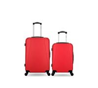 - lot de 2 - valise weekend et valise cabine lanzarote - rouge