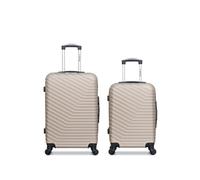 - lot de 2 - valise weekend et valise cabine lena - beige