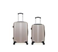 - lot de 2 valises weekend et cabine lipari - beige
