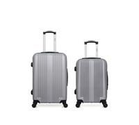 hero - lot de 2 valises weekend et cabine lipari - gris gris