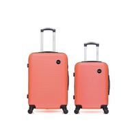 bluestar - lot de 2 - valise weekend et valise cabine london - corail
