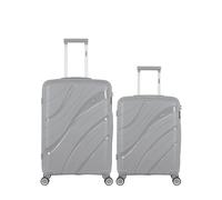 obago - lot de 2 - valise weekend et valise cabine persee - gris