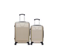 - lot de 2 - valise weekend et valise cabine selenga - beige