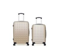 hero - lot de 2 - valise weekend et valise cabine taurus - beige beige G