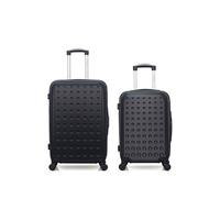 hero - lot de 2 - valise weekend et valise cabine taurus - noir noir G