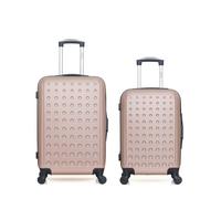 hero - lot de 2 - valise weekend et valise cabine taurus - rose dore rose dore G