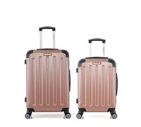 bluestar - lot de 2 - valise weekend et valise cabine tunis - rose dore