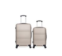 hero - lot de 2 - valise weekend et valise cabine utah - beige beige G