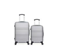 hero - lot de 2 - valise weekend et valise cabine utah - gris gris G
