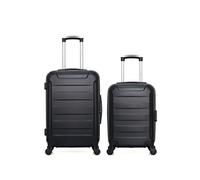 - lot de 2 - valise weekend et valise cabine xs elbe - noir