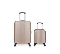hero - lot de 2 - valise weekend et valise cabine xxs carpates - beige beige G
