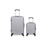 - lot de 2 - valise weekend et valise cabine xxs carpates - gris